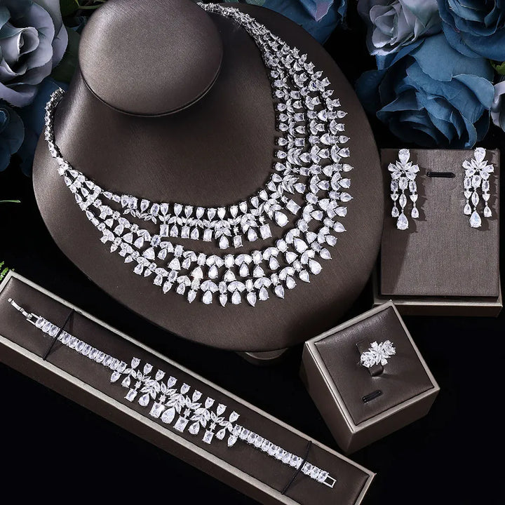 Double Layer Bridal Jewelry Set