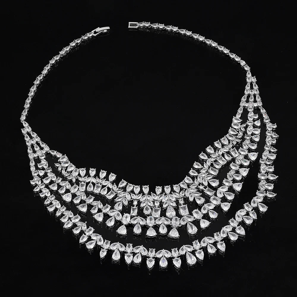 Double Layer Bridal Jewelry Set