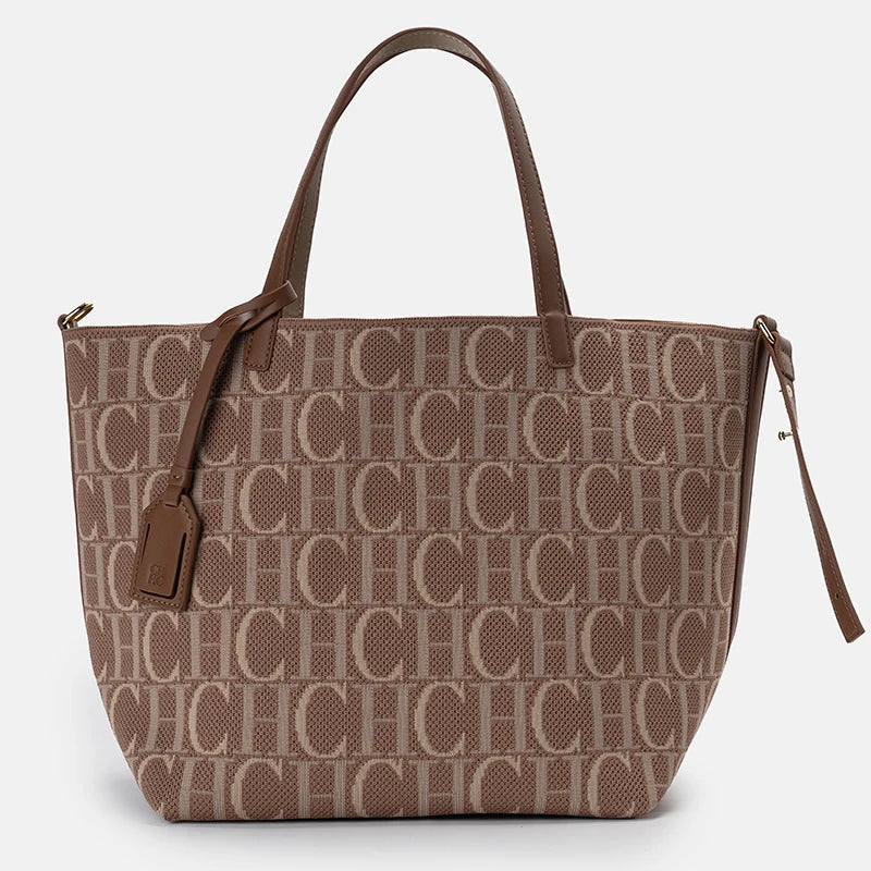 Alphabet Print Large Handbag