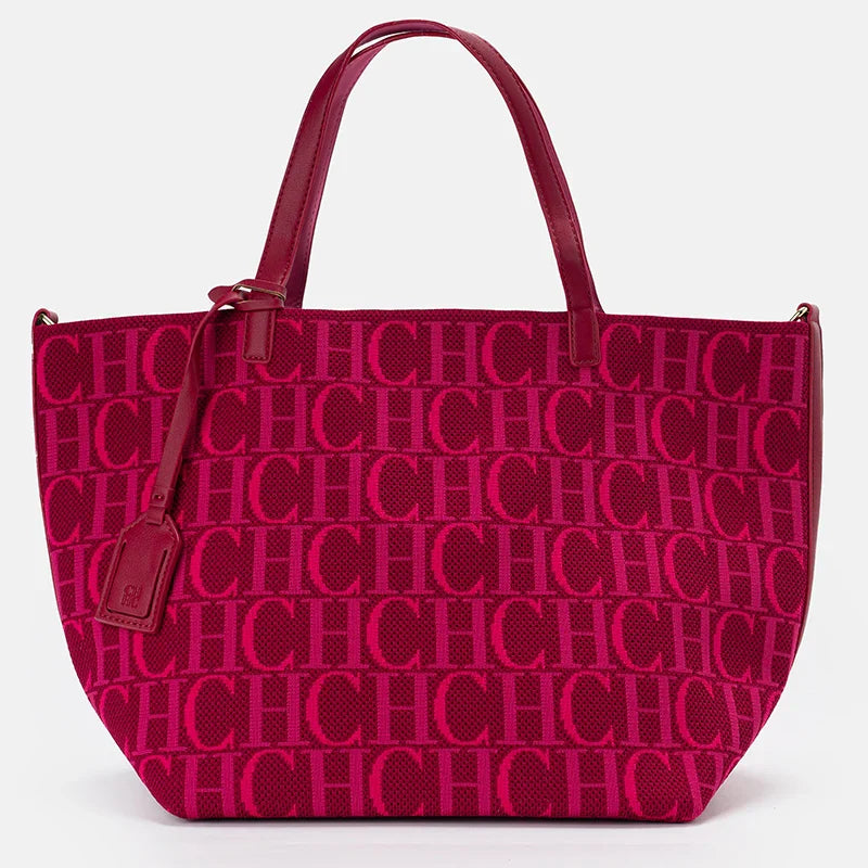 Alphabet Print Large Handbag