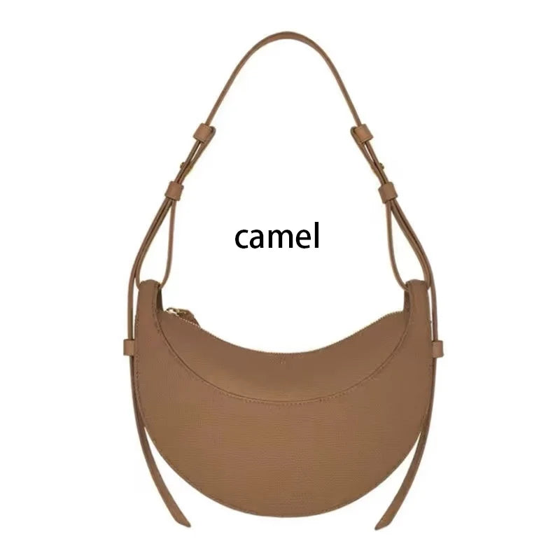 Crescent Zipper Shoulder Crossbody Bag