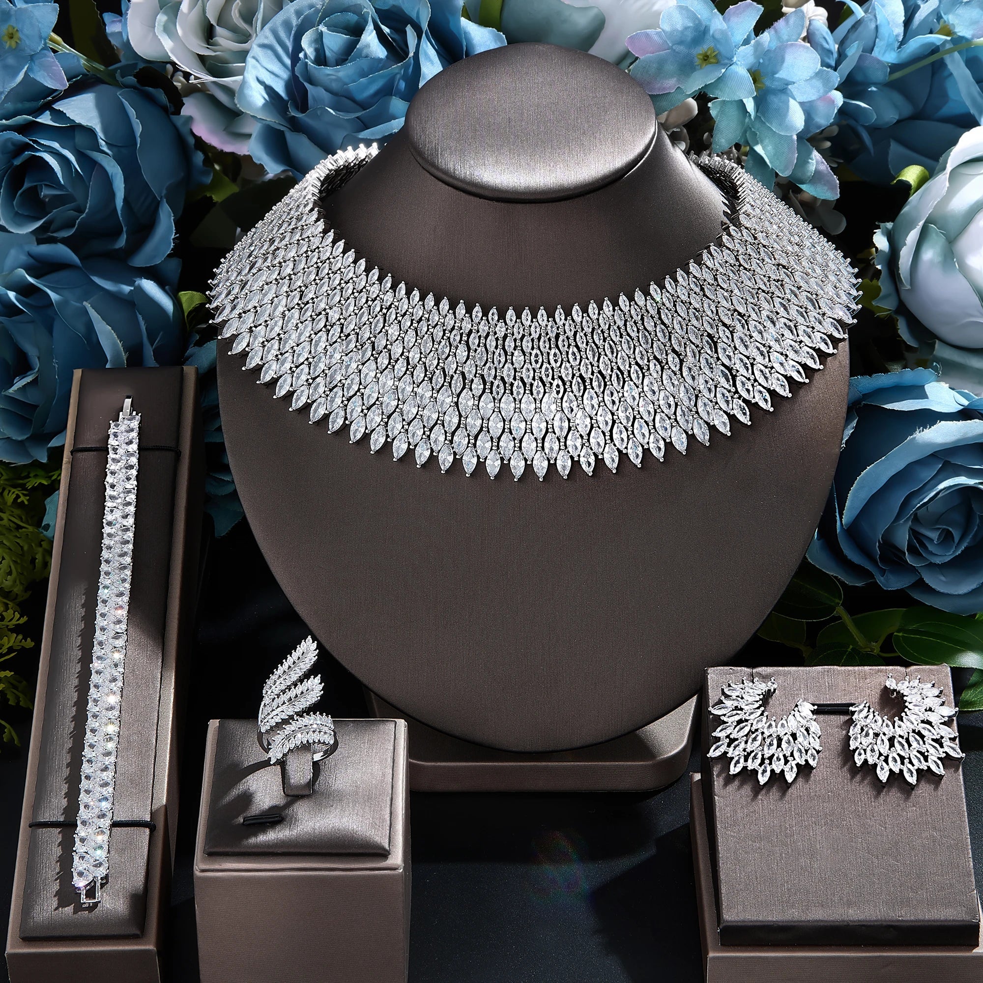 Bridal Choker Jewelry Set
