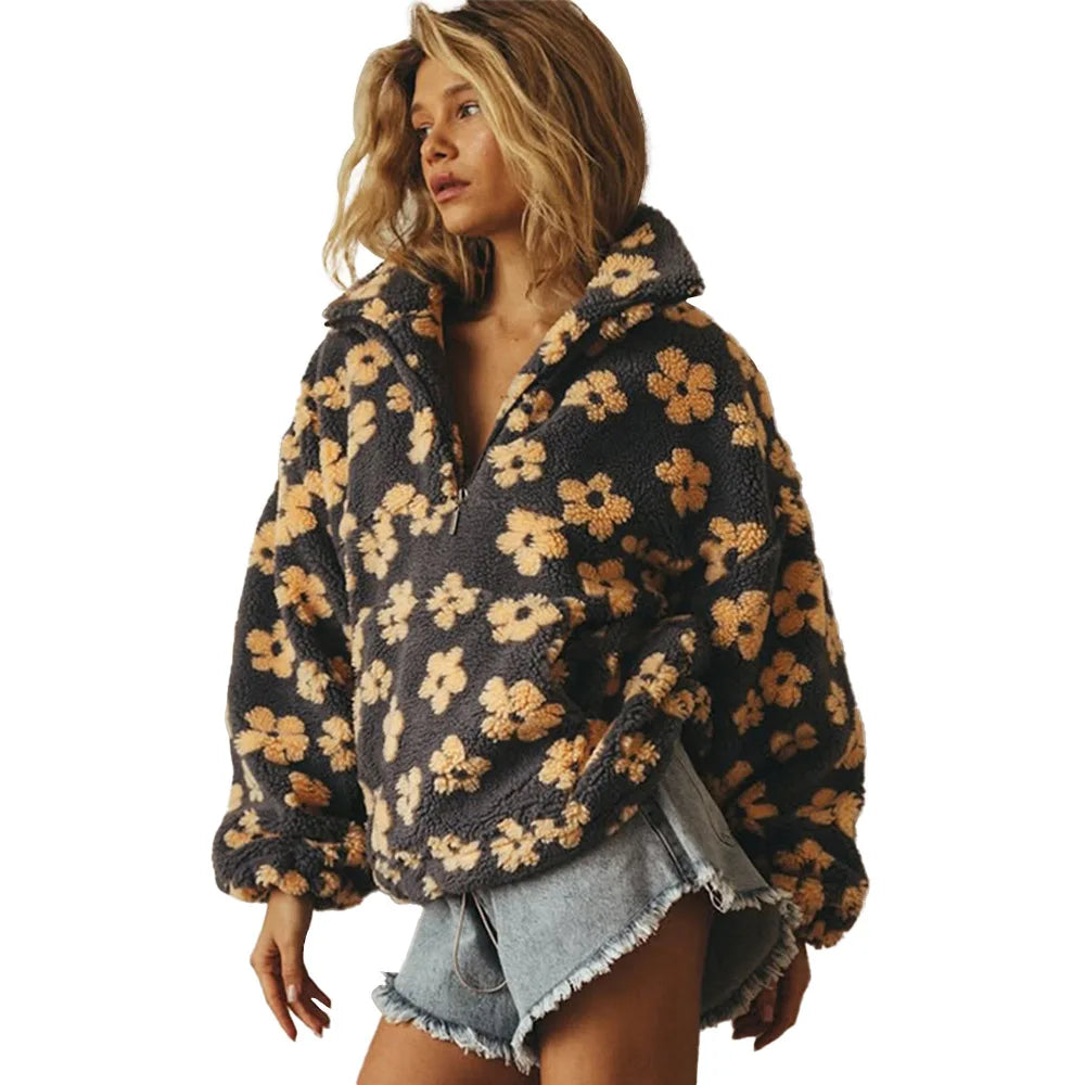 Warm Fleece Winter Hoodie Women