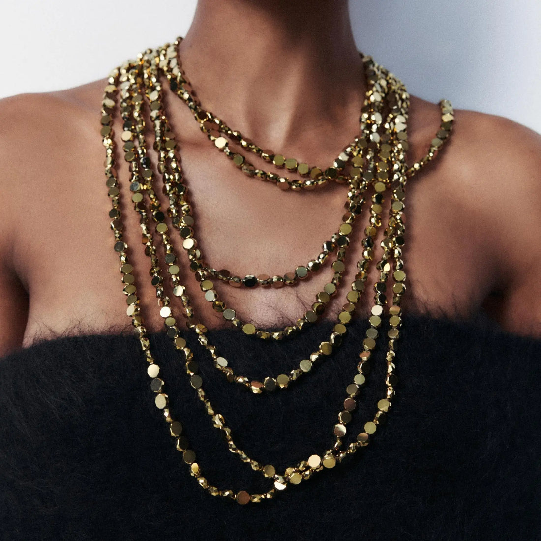 Multi Layer Beaded Bib Necklace