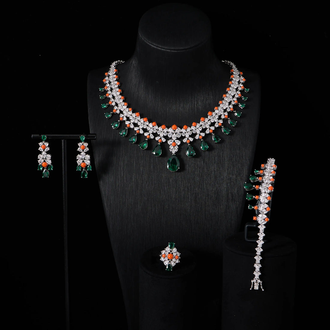 Turquoise Zircon Jewelry Set