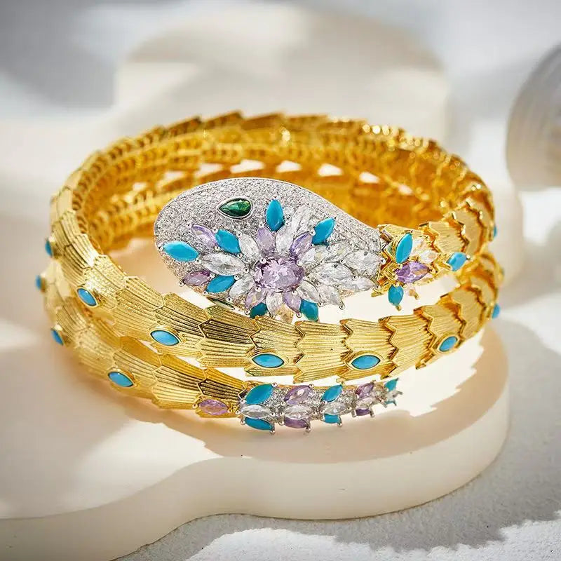 Snake Shape Zircon Jewelry Set