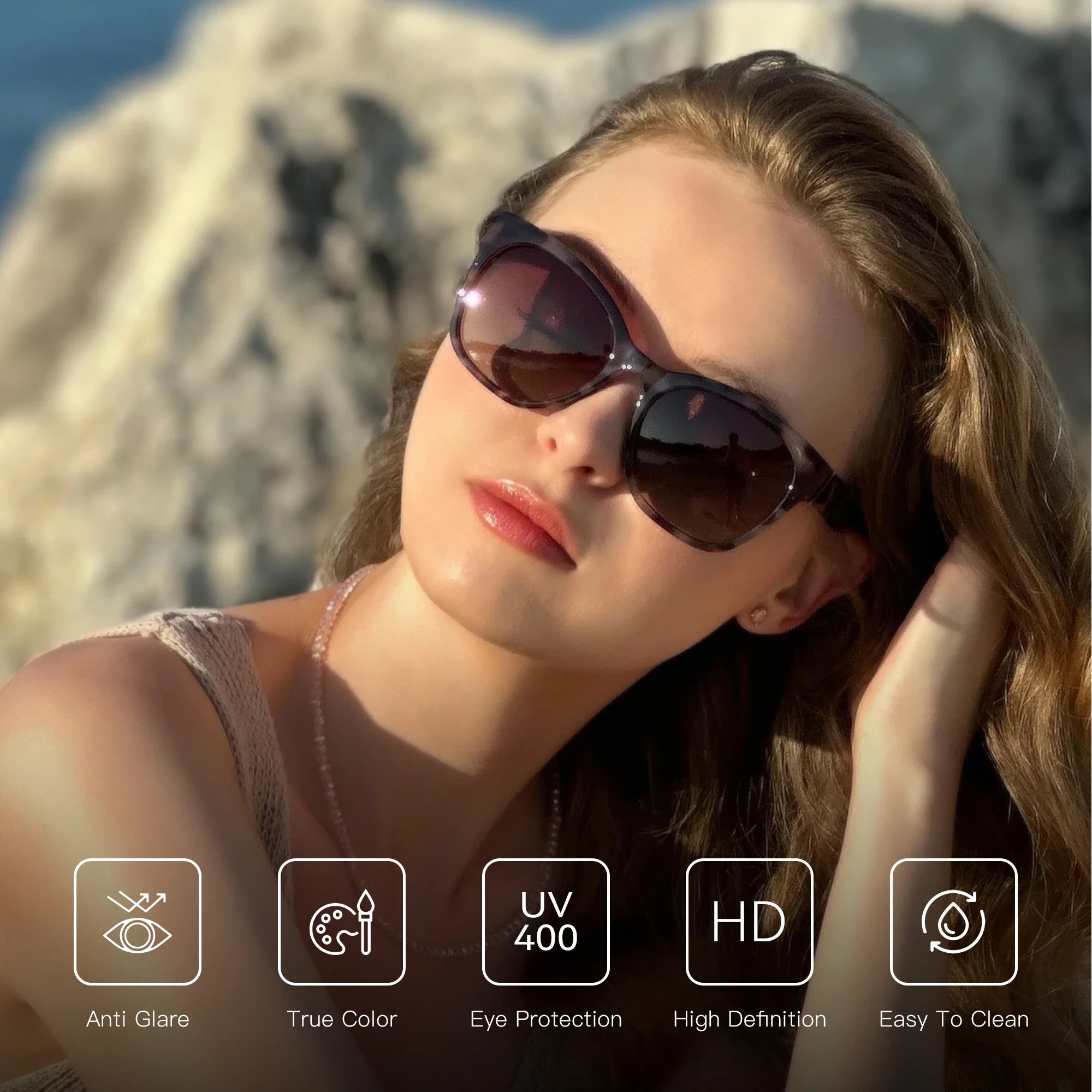 Oversized Cat Eye Sunglasses Women