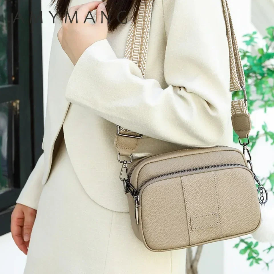 Genuine Leather Messenger Shoulder Bag