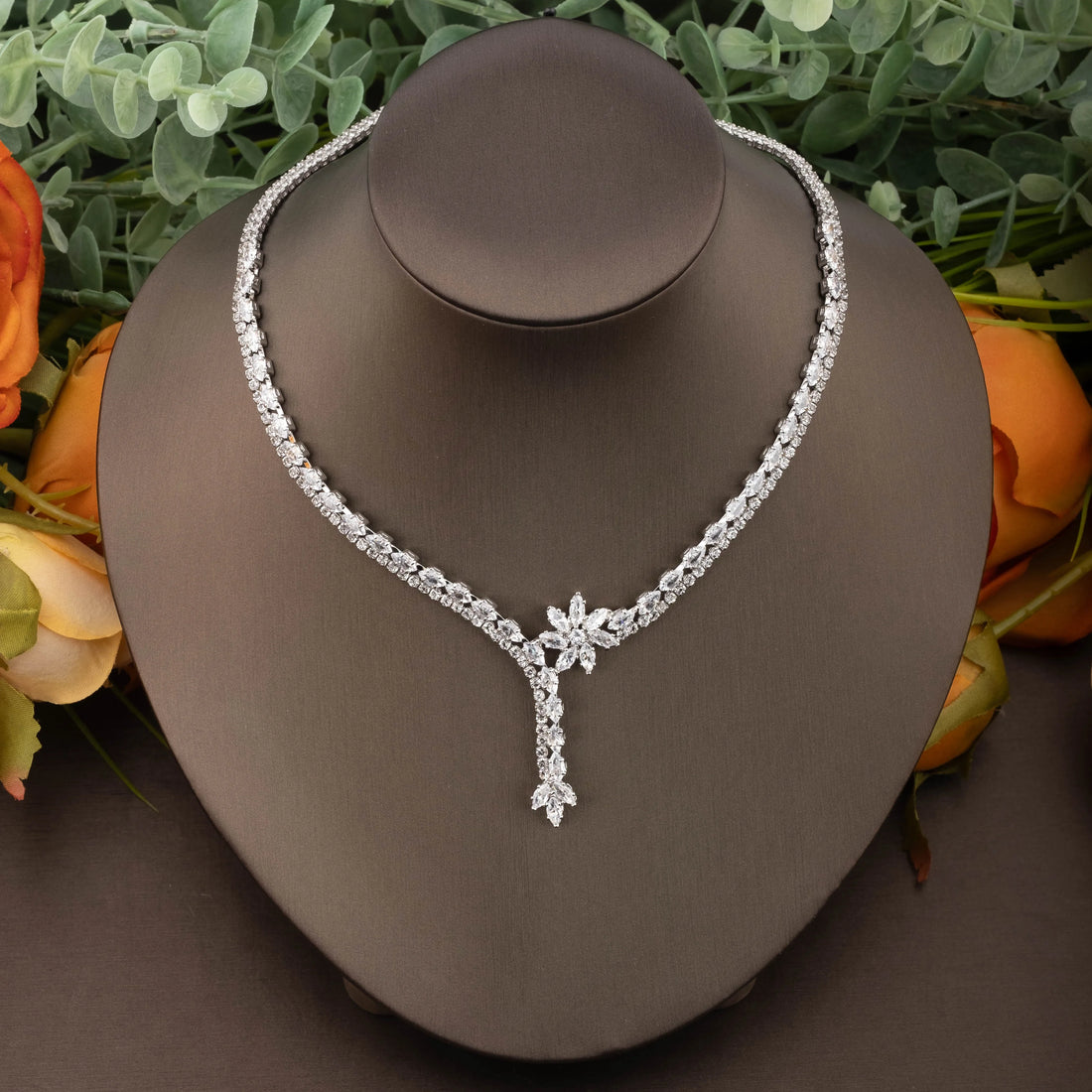 Flower Zirconia Jewelry Set
