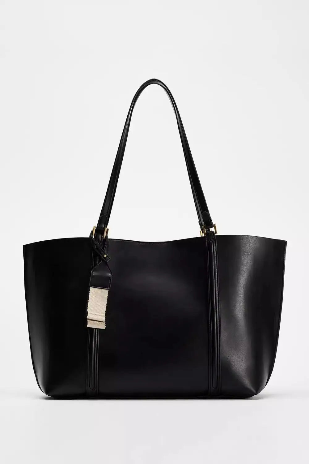 Minimalist Leather Tote Shoulder Bag