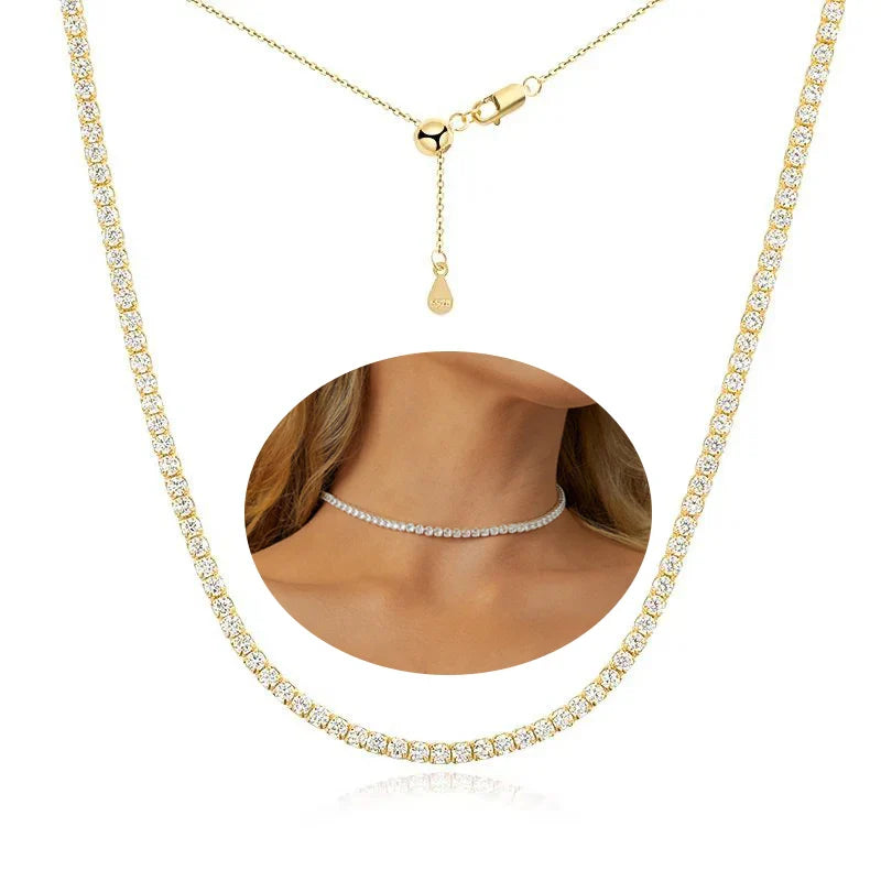 Moissanite Tennis Pendant Necklace