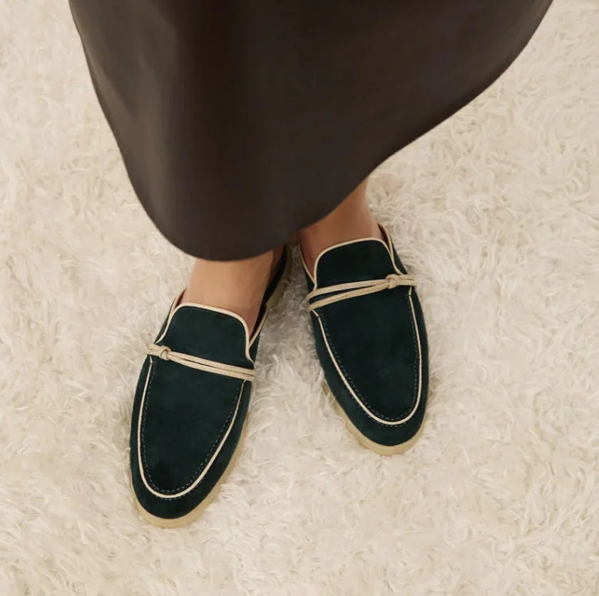 Tassel Suede Slip On Loafers