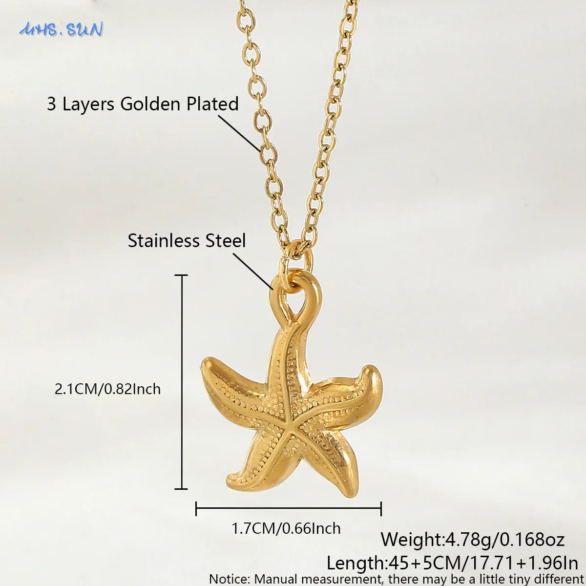Starfish Shell Pendant Necklace