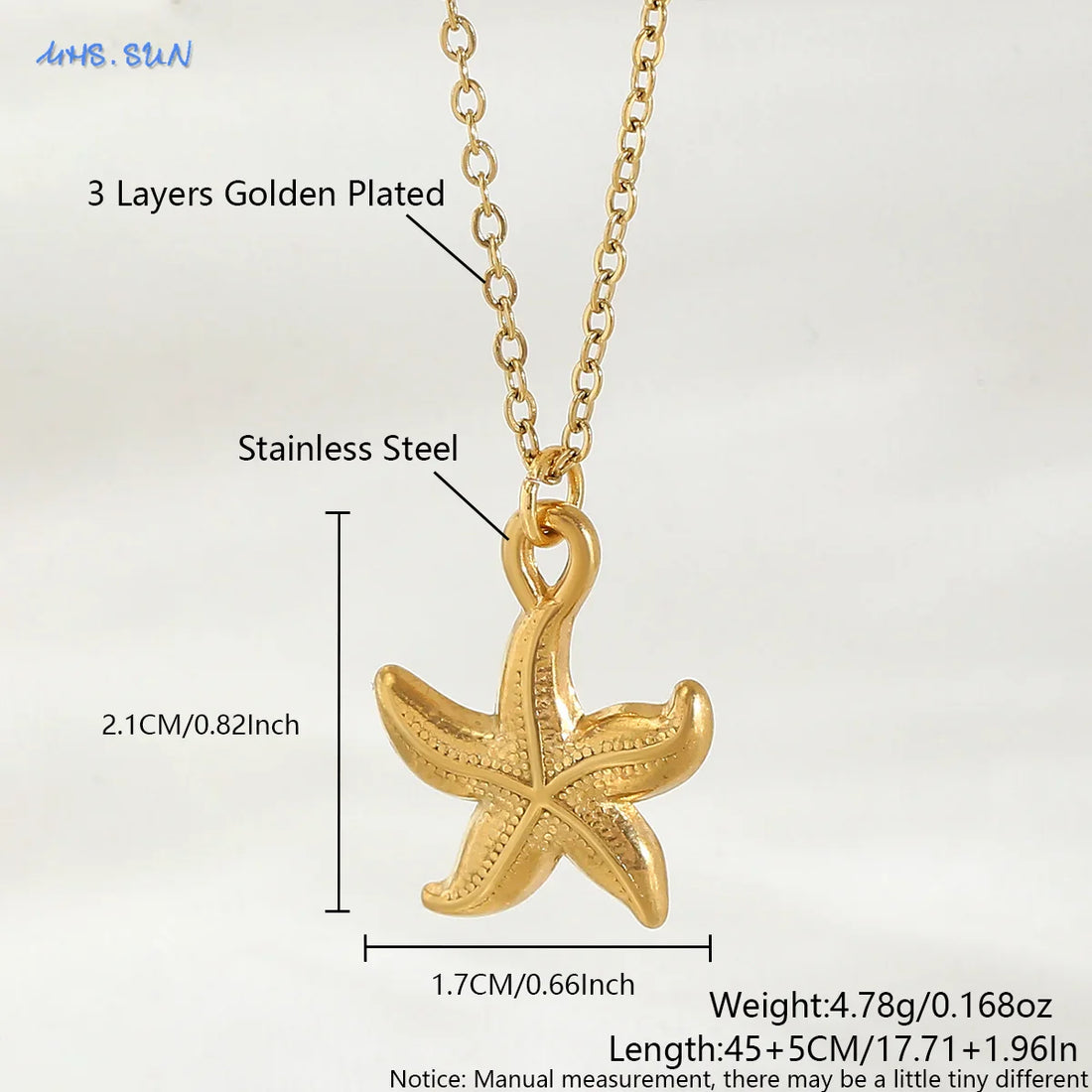 Starfish Shell Pendant Necklace