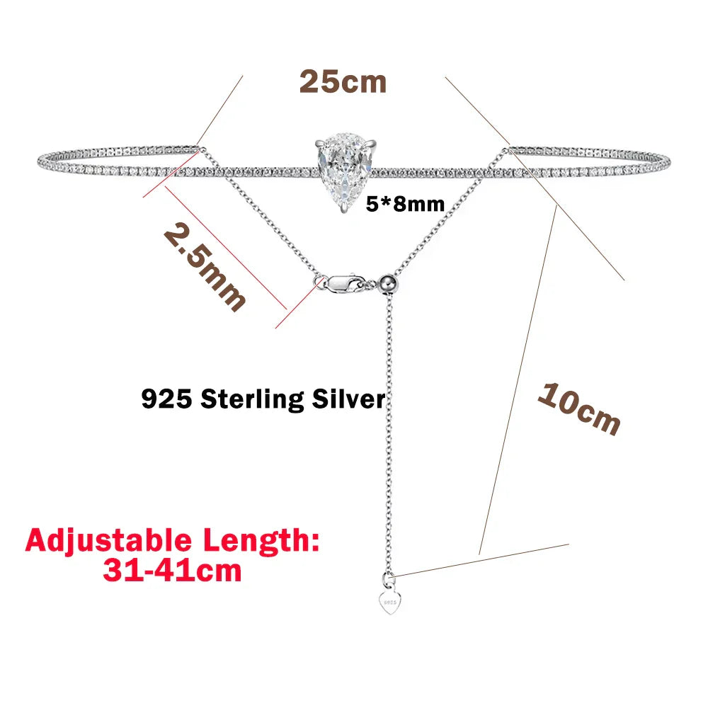 Moissanite Tennis Pendant Necklace