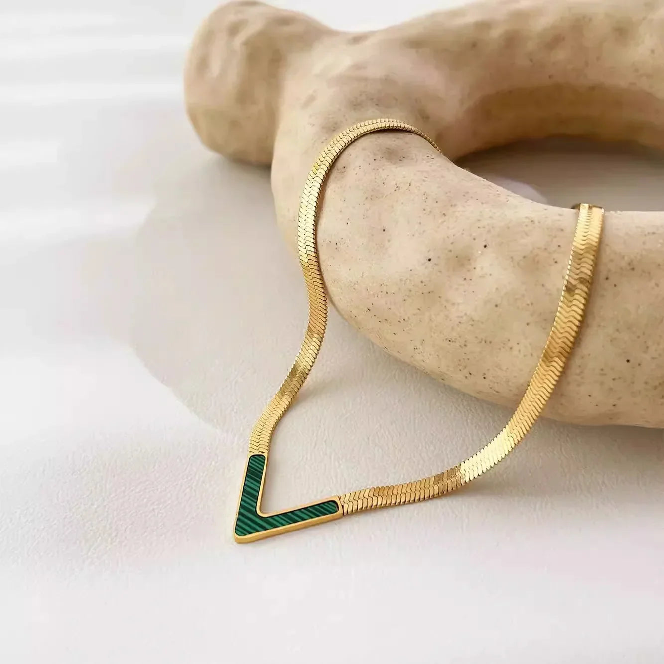 V Shape Chain Choker Necklace
