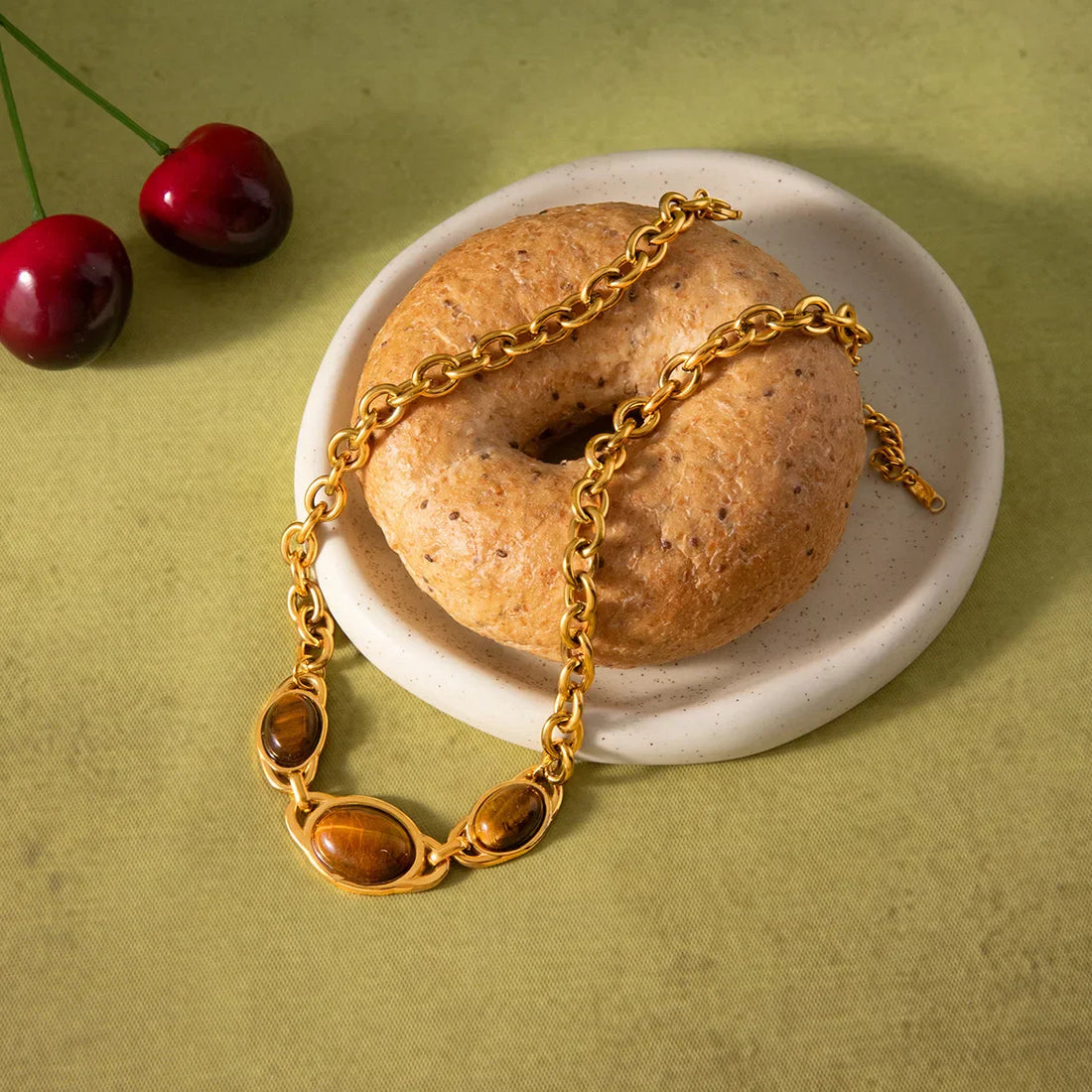 Tiger Eye Pendant Necklace