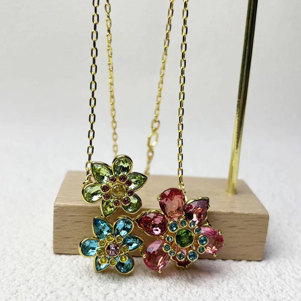 Flower Crystal Jewelry Set