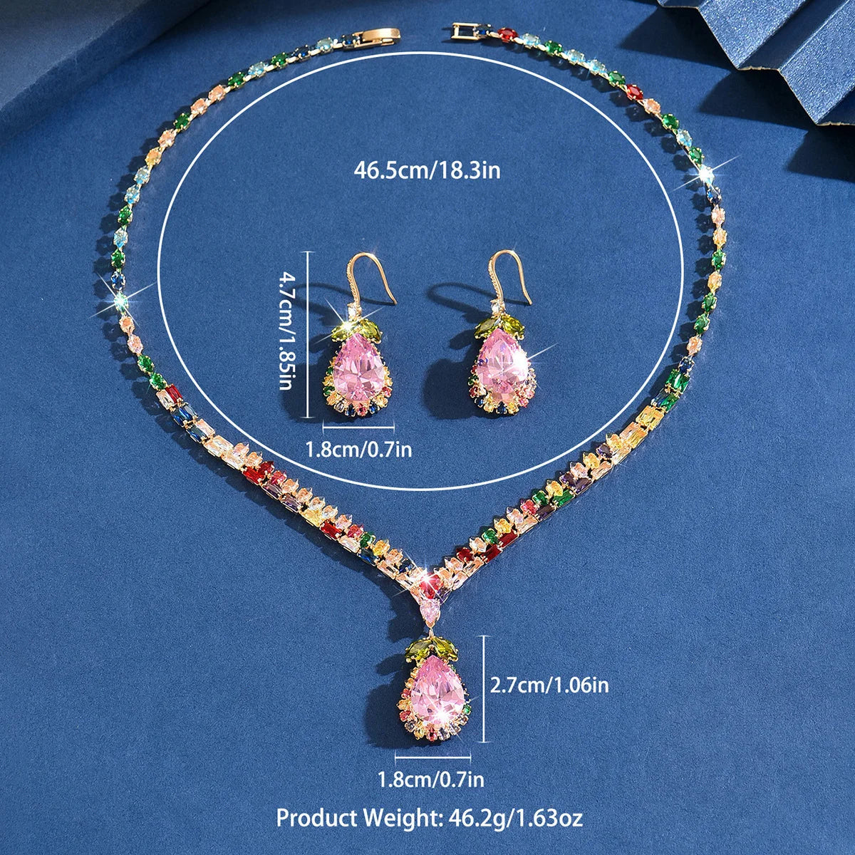 Water Drop Zircon Jewelry Set