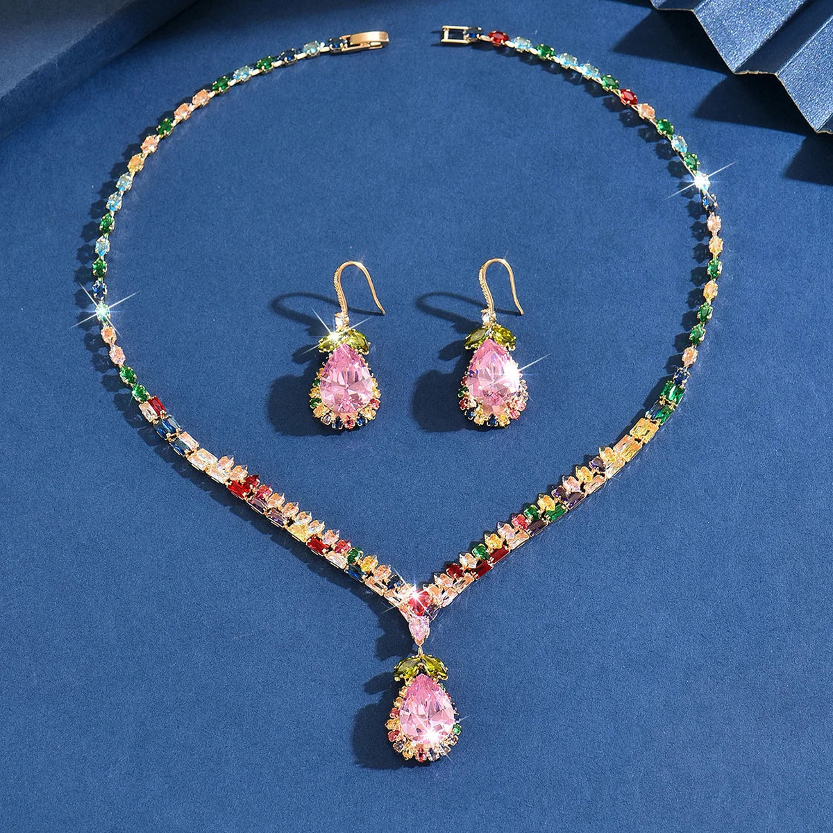 Water Drop Zircon Jewelry Set