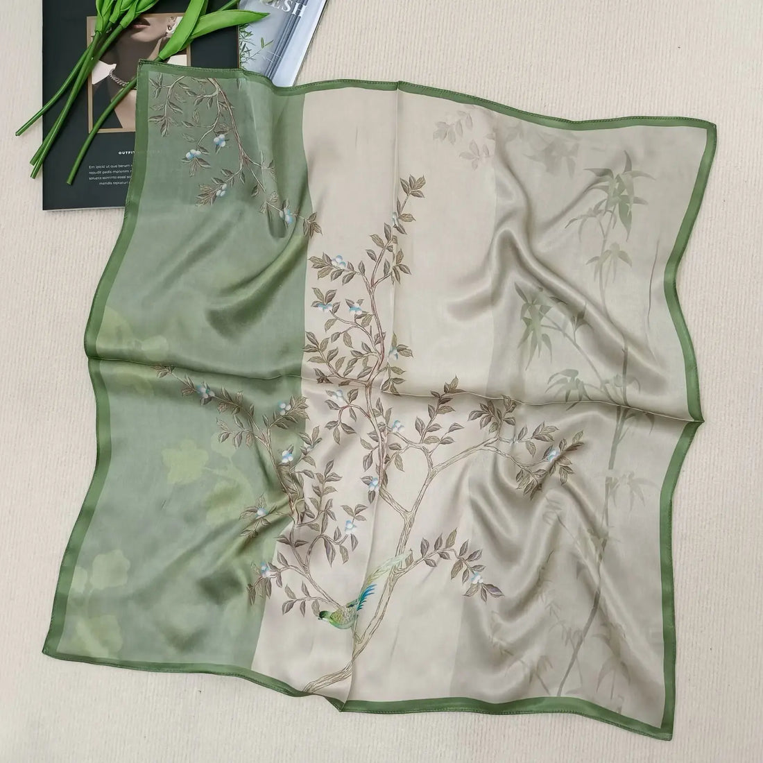 Zebra Print Silk Winter Scarf