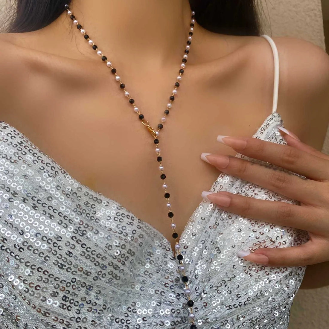 Colorful Crystal Tassel Choker