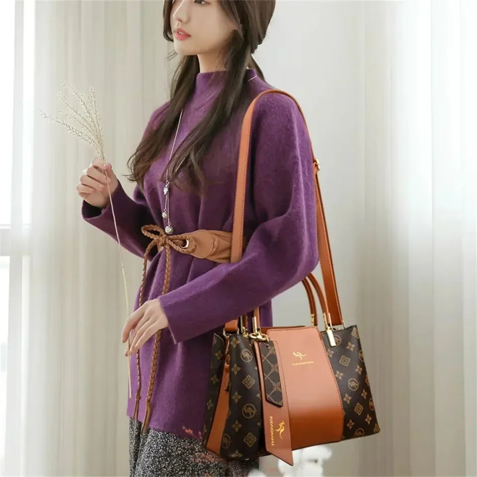 Large Capacity Leather Shoulder Bag