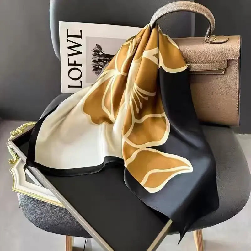 Zebra Print Silk Winter Scarf