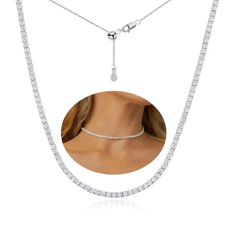 Moissanite Tennis Pendant Necklace