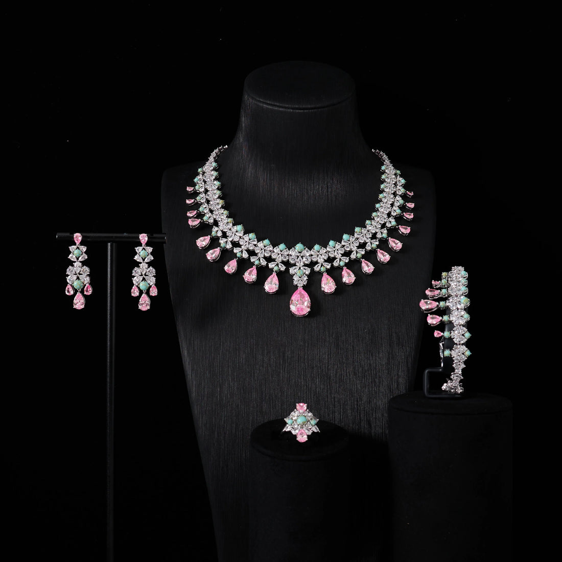 Turquoise Zircon Jewelry Set