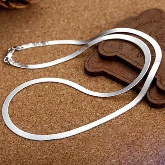 Flat Chain Choker Necklace Women