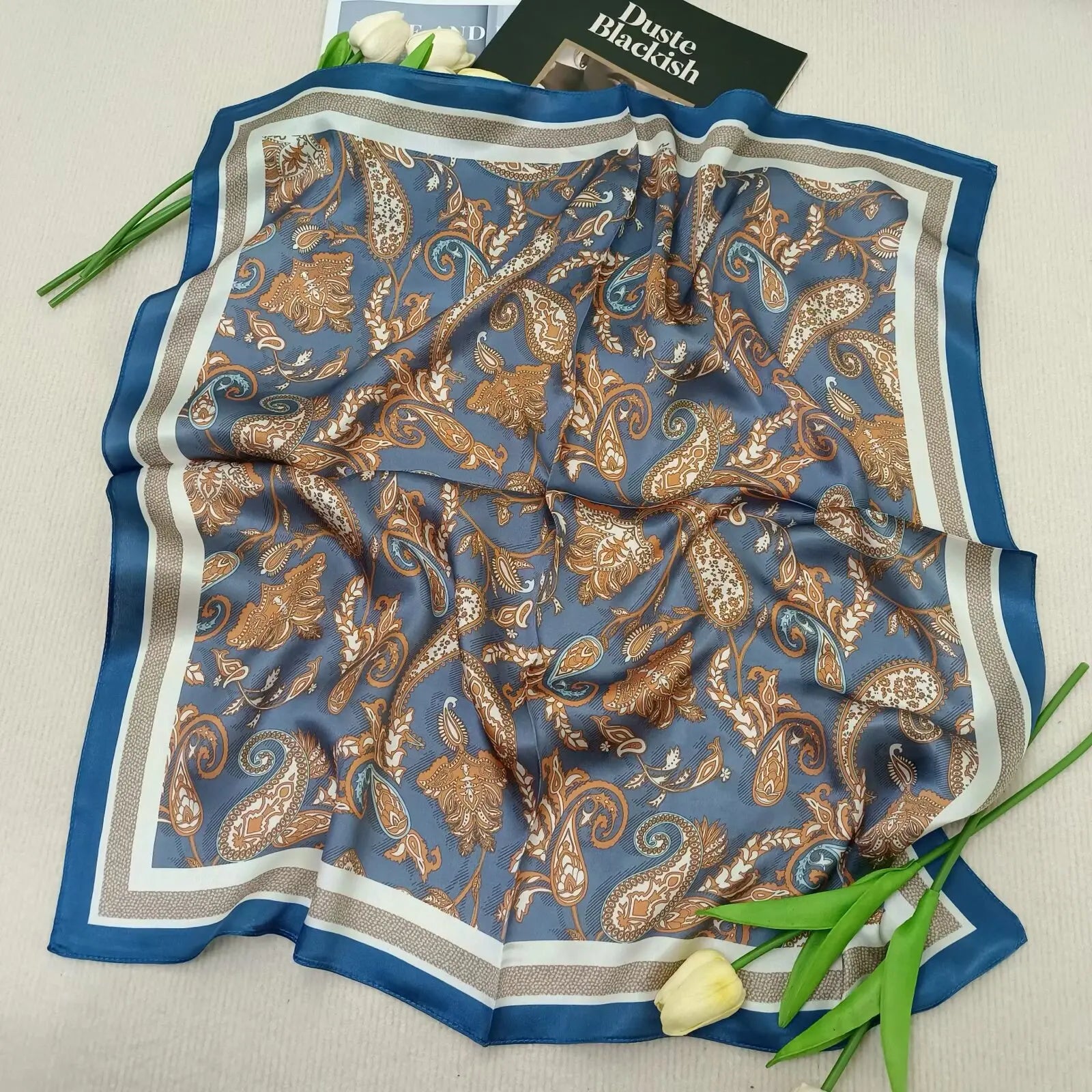 Zebra Print Silk Winter Scarf
