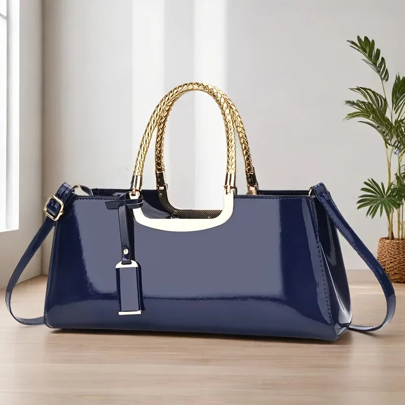 Glossy PU Leather Evening Clutch
