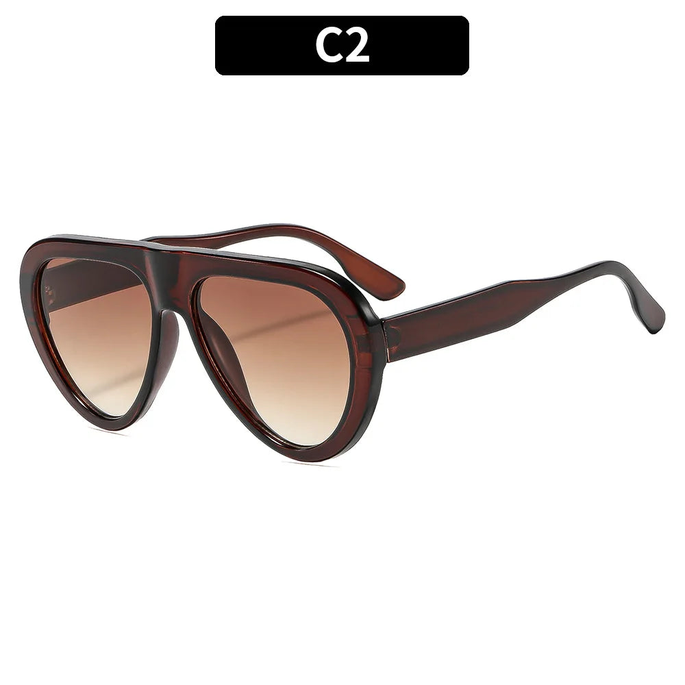 Vintage Oval Oversized Sunglasses