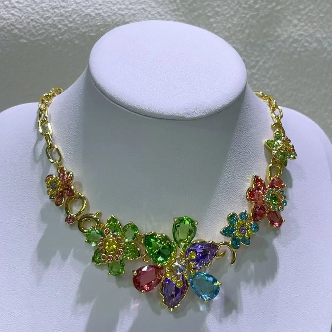 Flower Crystal Jewelry Set