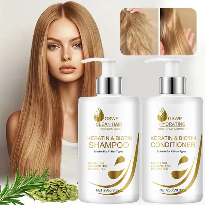 Keratin Biotin Shampoo Conditioner Set
