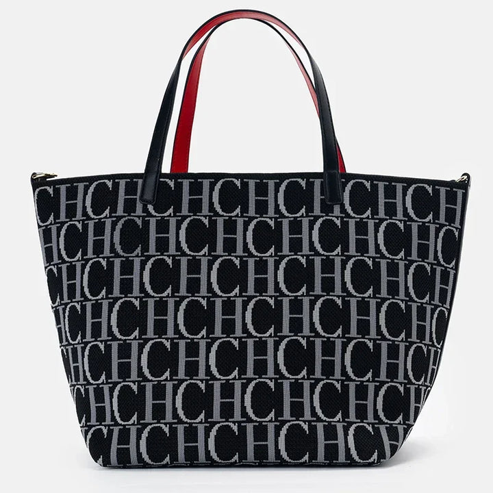 Alphabet Print Large Handbag