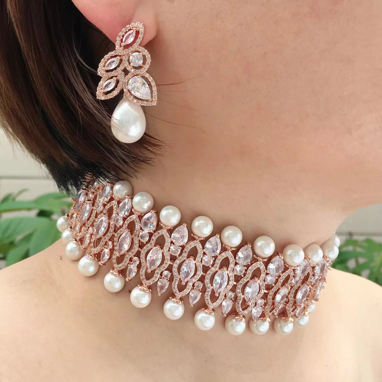 Cubic Zirconia Wedding Choker