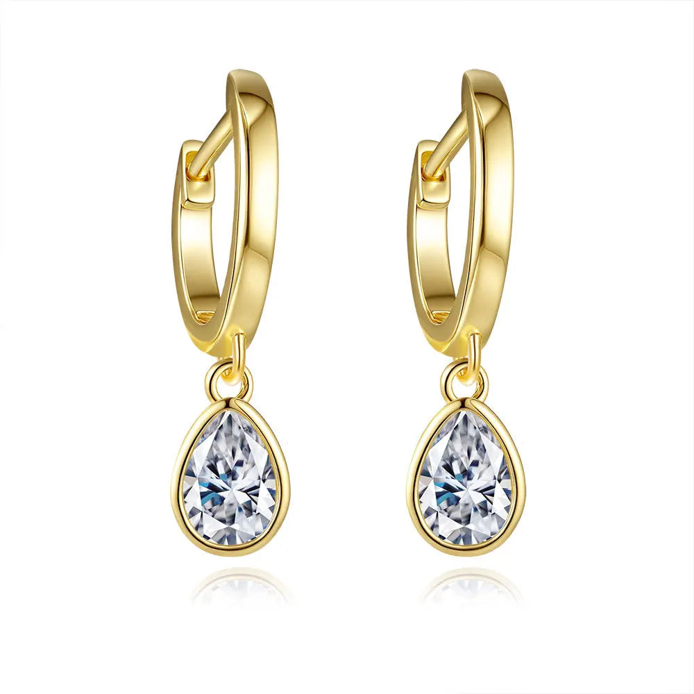 Moissanite Drop Earrings Women