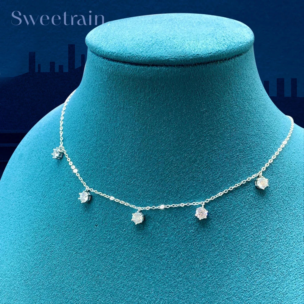 Moissanite Tennis Chain Necklace
