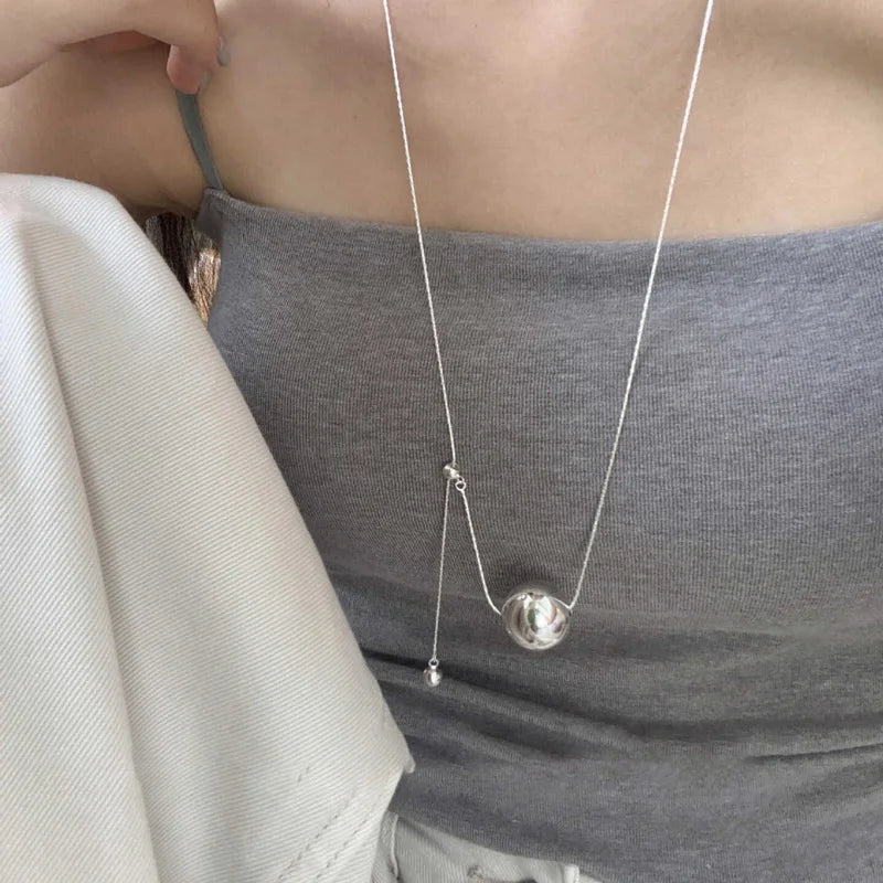 Snake Chain Tassel Pendant Necklace