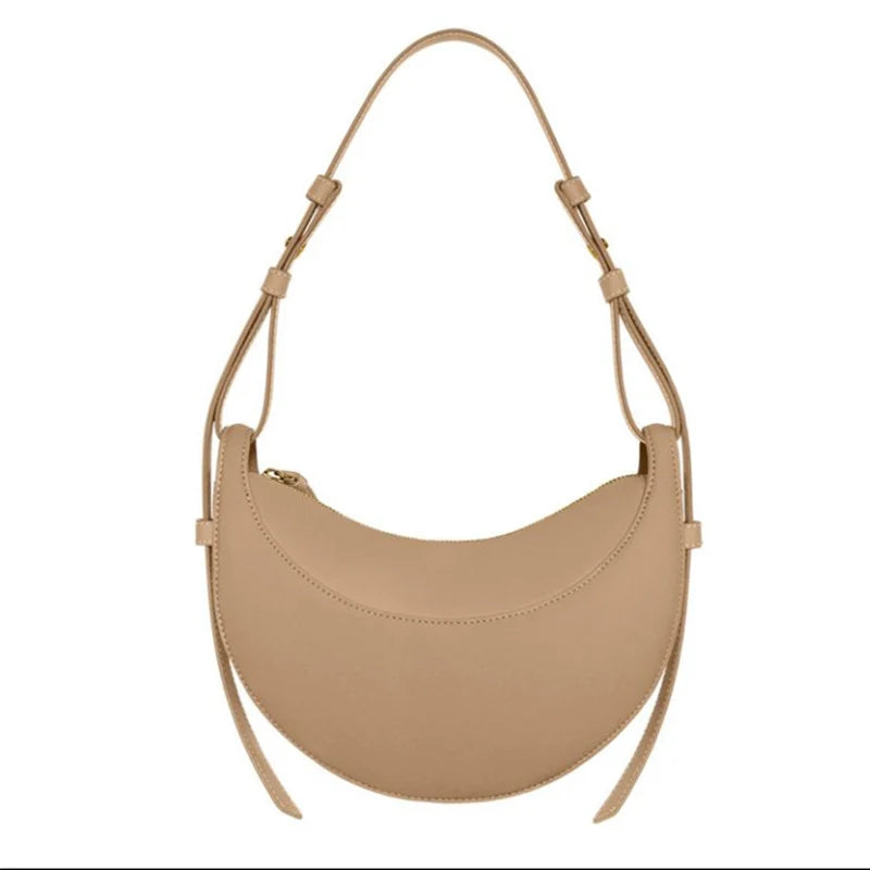 Crescent Zipper Shoulder Crossbody Bag