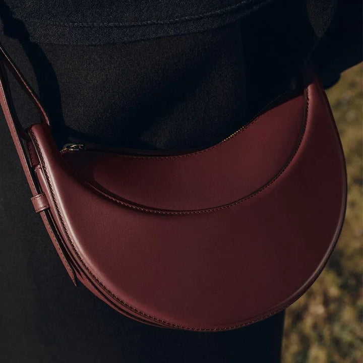 Crescent Zipper Shoulder Crossbody Bag