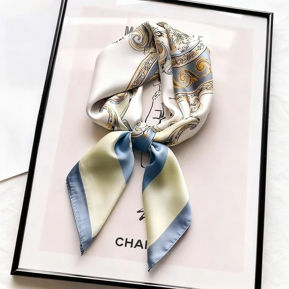 Zebra Print Silk Winter Scarf