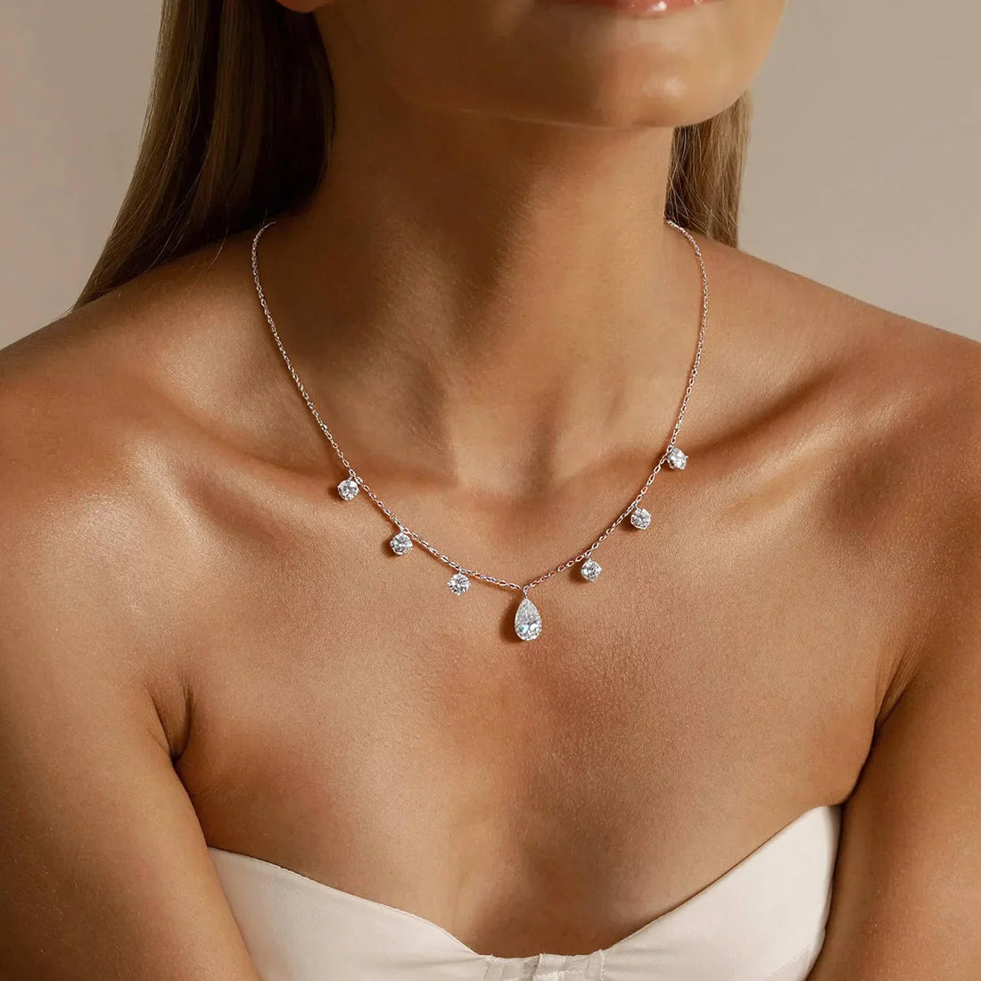 Moissanite Water Drop Necklace