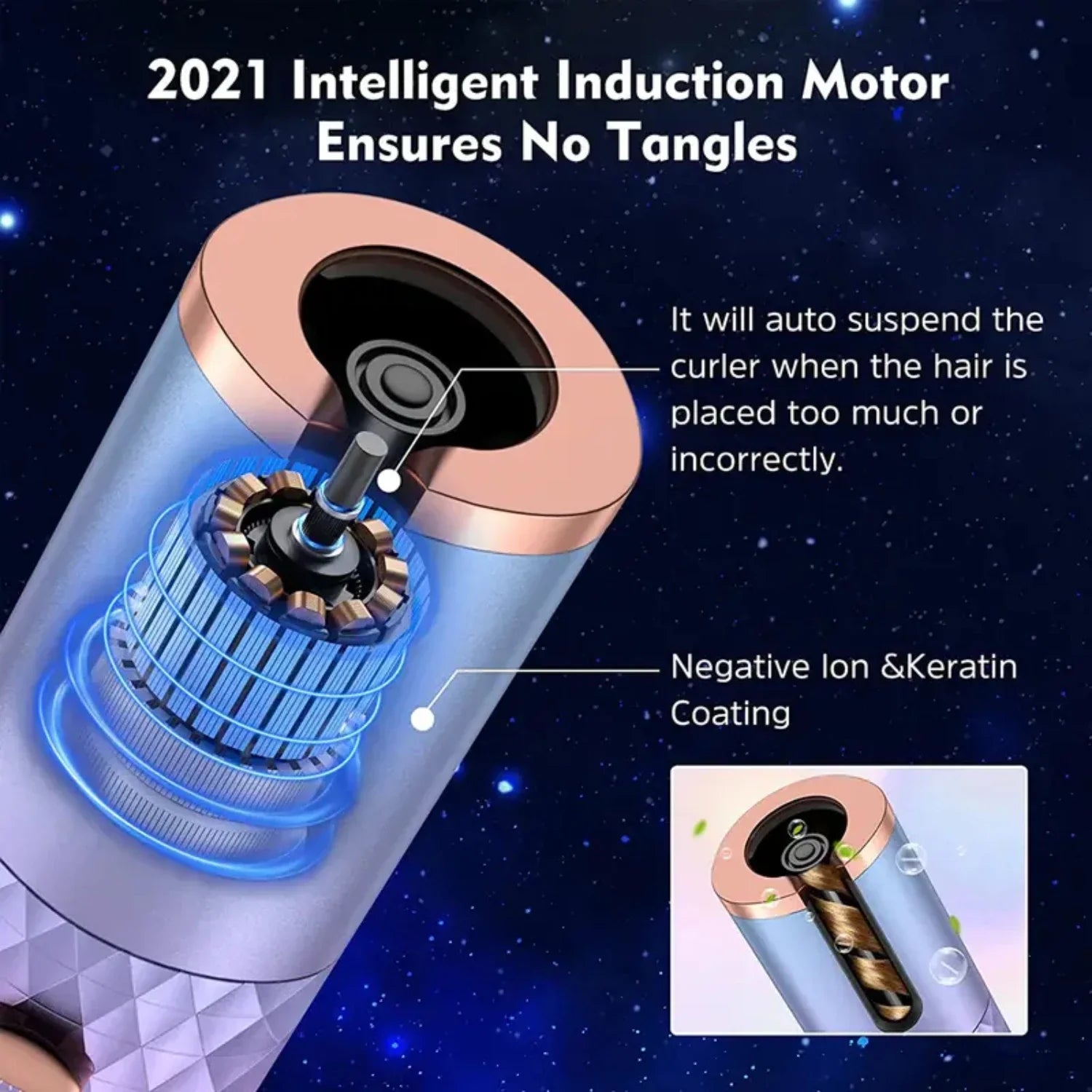 Automatic Cordless Hair Curling Iron
