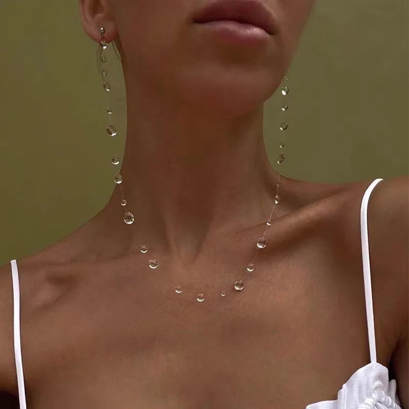 Crystal Tassel Jewelry Set