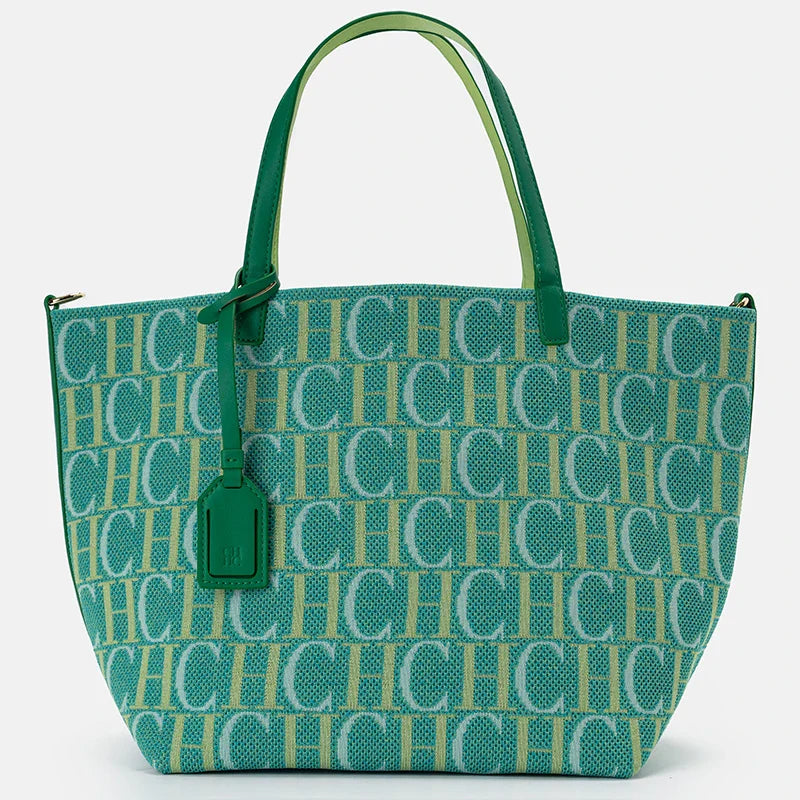 Alphabet Print Large Handbag