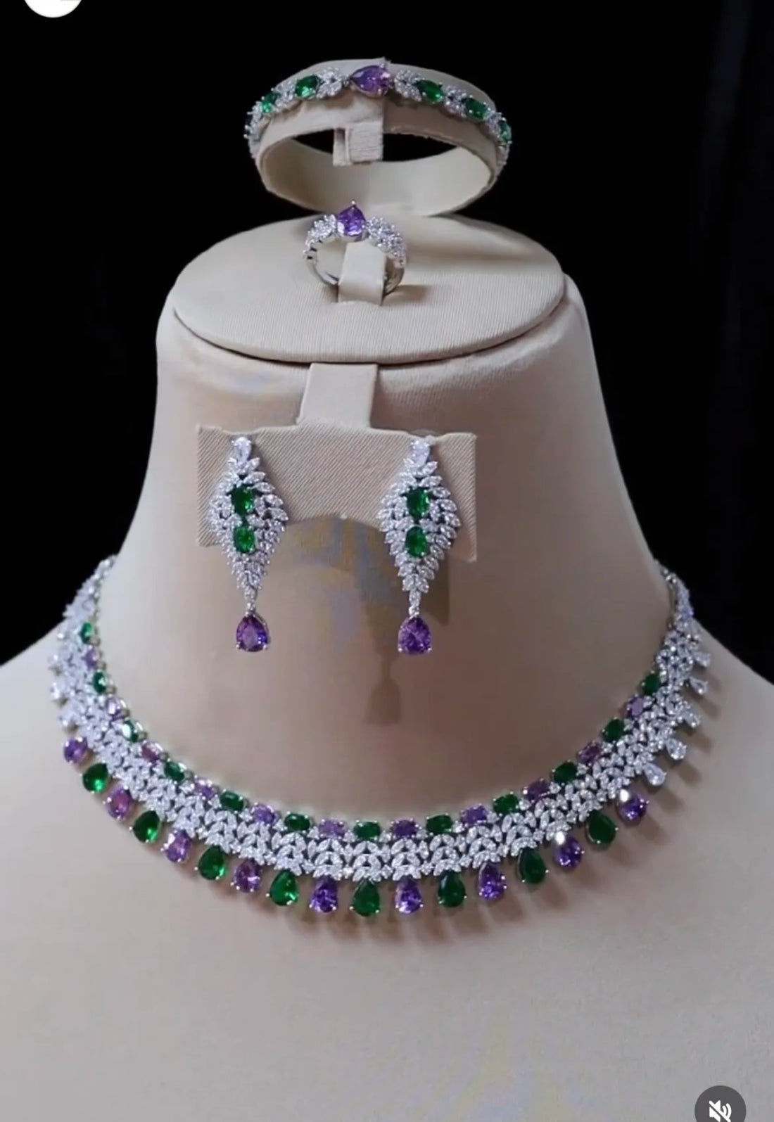 Cubic Zirconia Bridal Jewelry Set