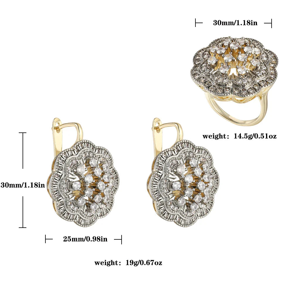 Hollow Flower Gold Earrings